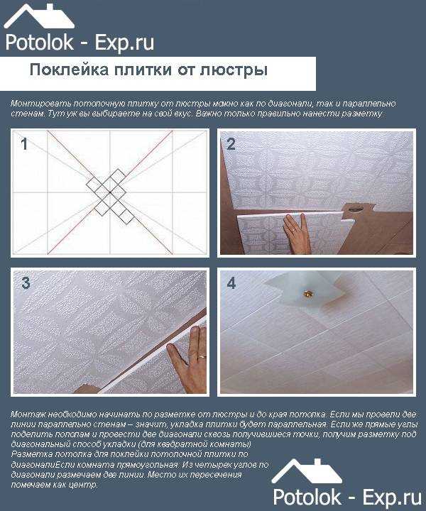 Клеевые потолки своими руками - порядок работ и тонкости
