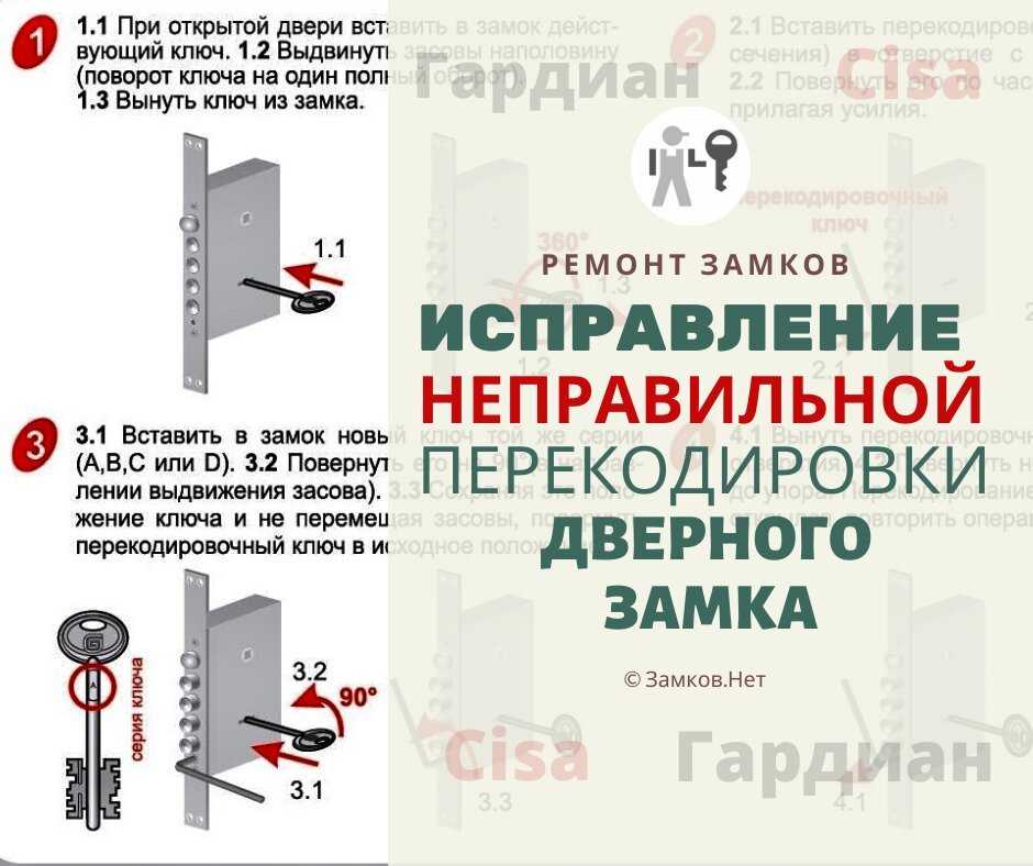 Как перекодировать замок - lockservice.pro