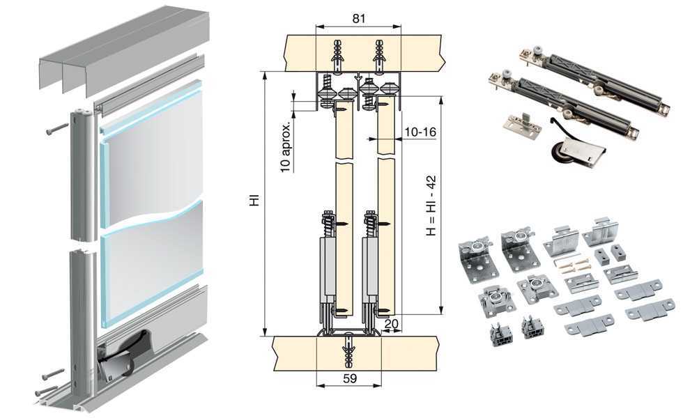 Направляющие для шкафа-купе: свойства и обзор характеристик фурнитуры – советы по ремонту