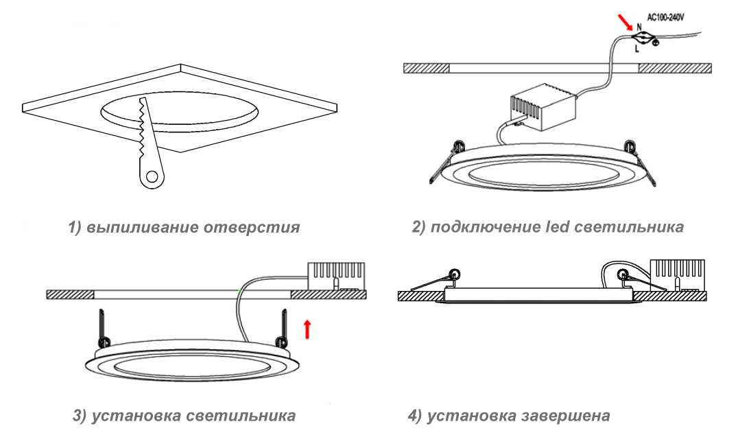 Схема подключения светодиодной лампы вместо люминесцентных