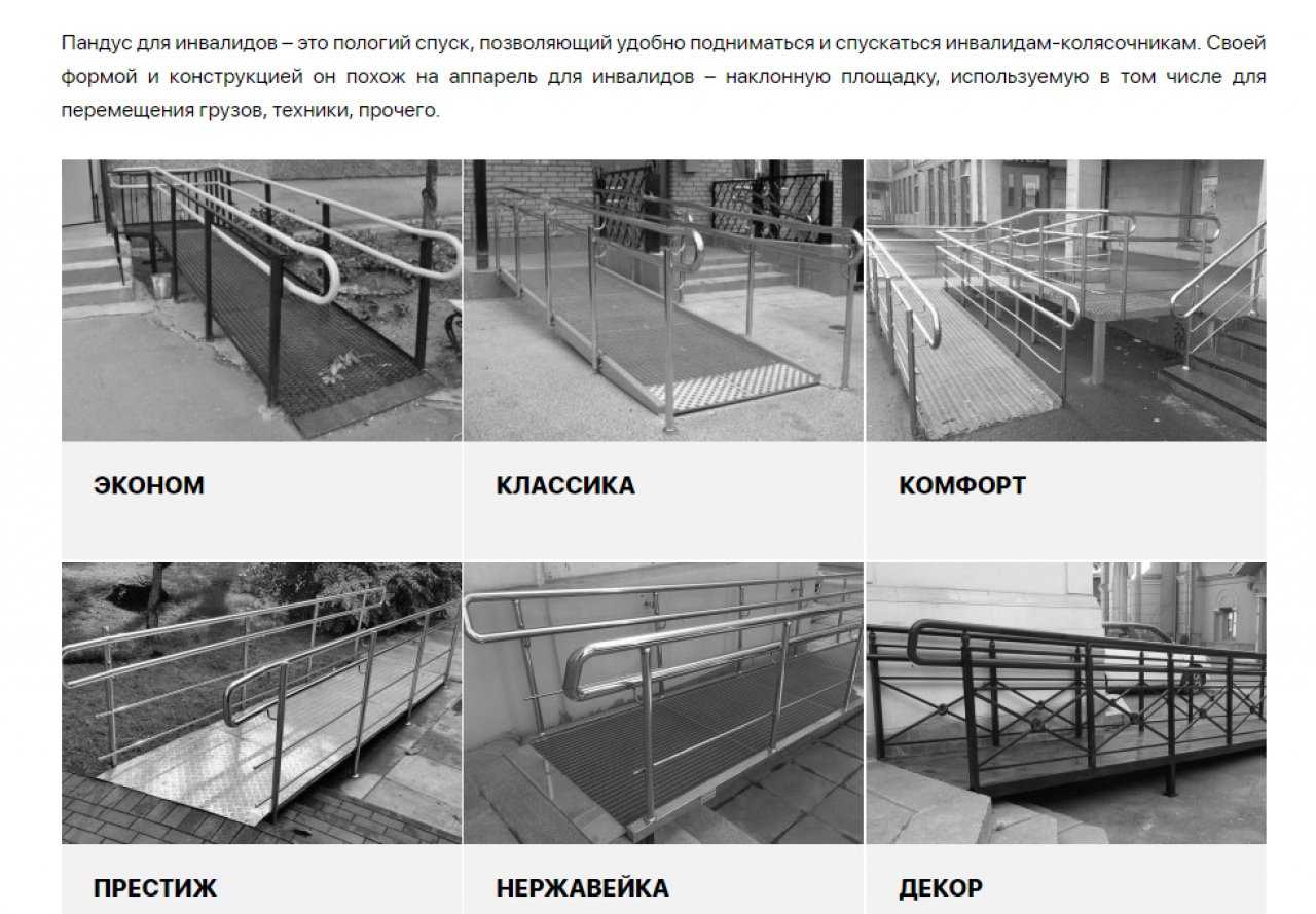 Устройство пандуса для инвалидов на крыльце своими руками