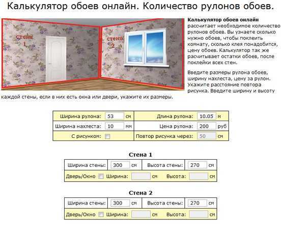 Как рассчитать обои в комнату: таблица, калькулятор